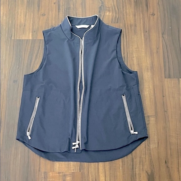 Peter Millar Jackets & Blazers - New Peter Millar Midnight Blue Vest with Zipper Accents size S